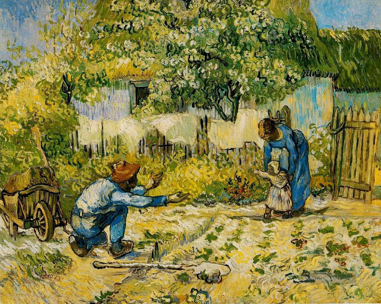 Erste Schritte nach Hirse Vincent van Gogh Ölgemälde